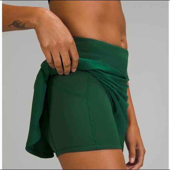 Lululemon everglade green NWTs play off pleats skirt - Picture 3 of 7